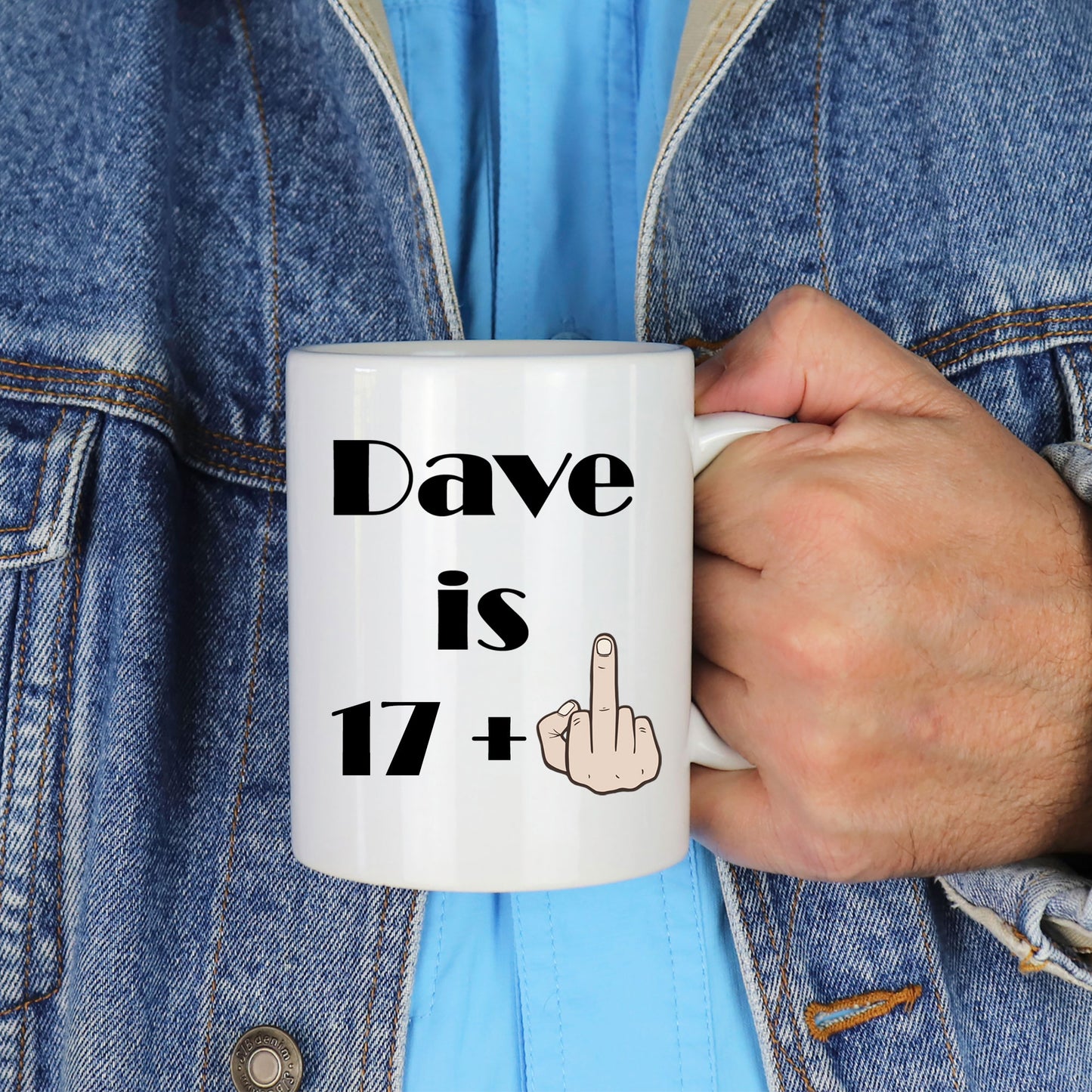 Personalised Middle Finger Mug Birthday Gift Set