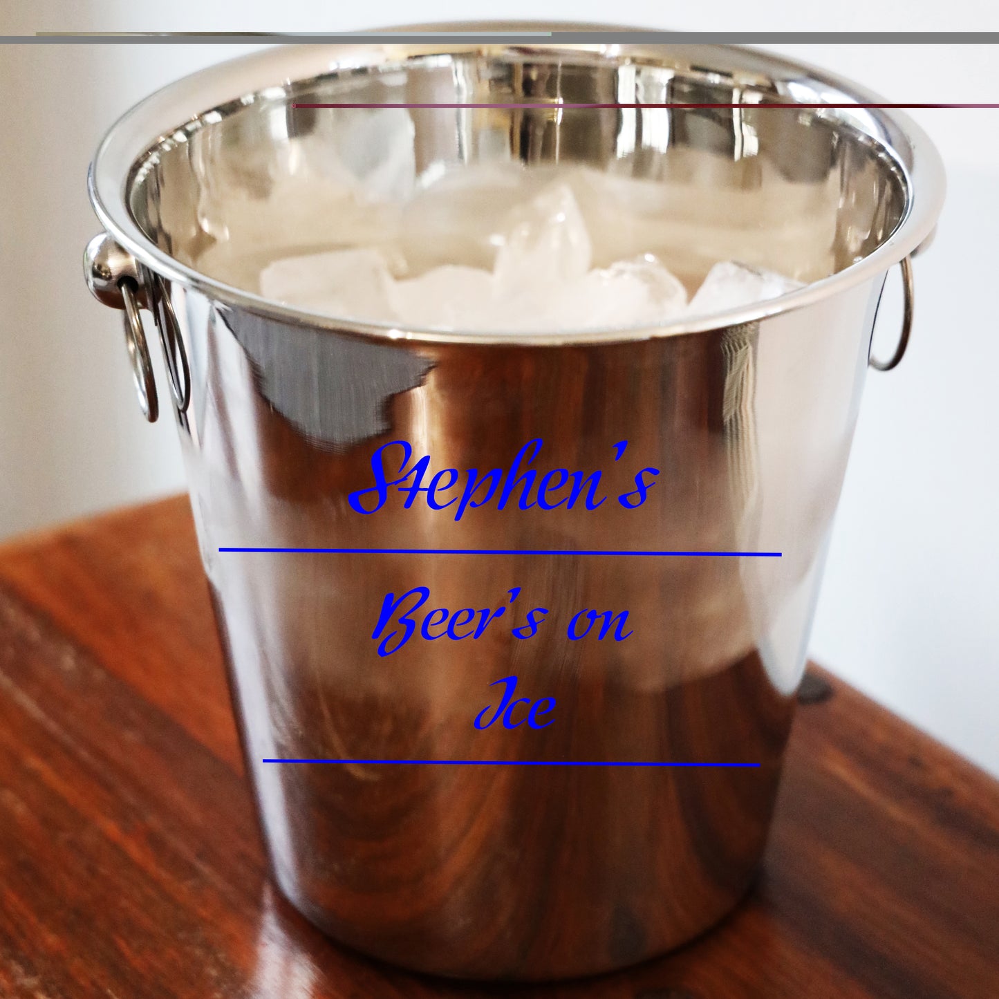 Personalised Drinks on Ice Bucket With matching Champagne or Beer Glasses  - Always Looking Good -   