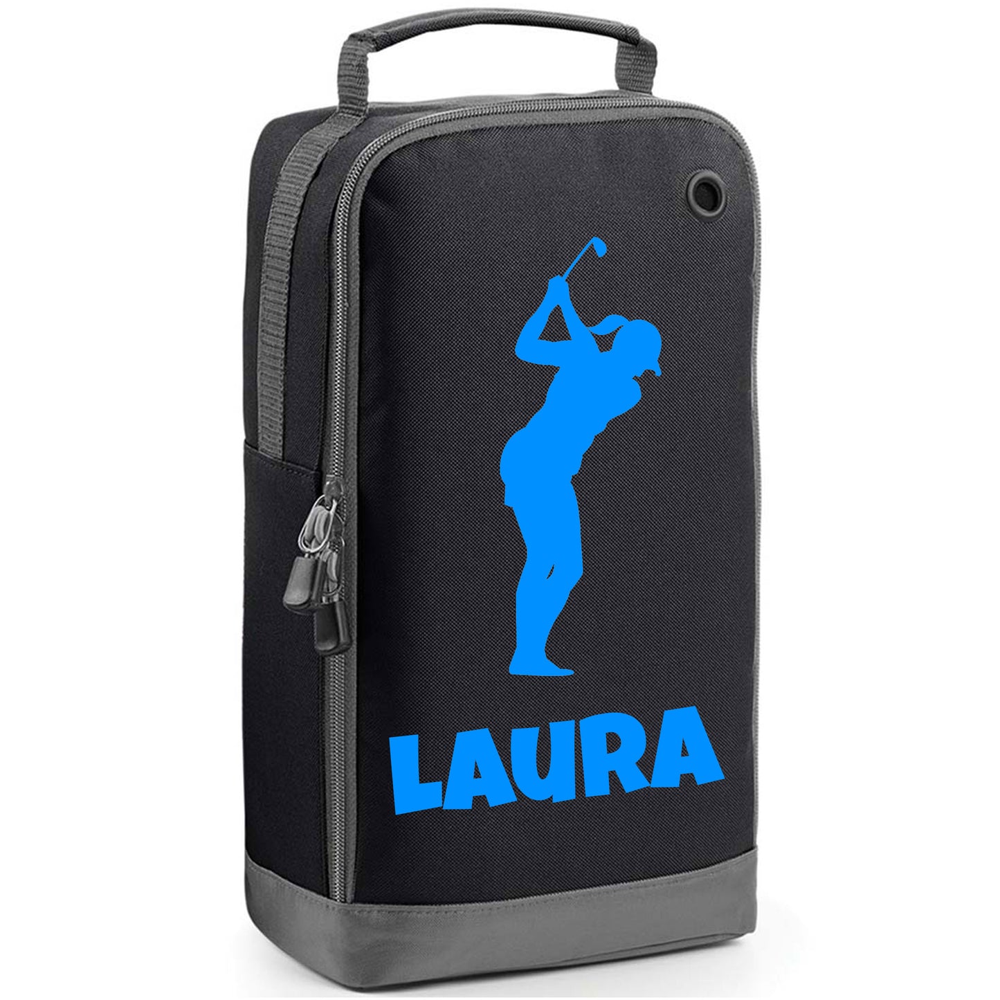 Personalised Golf Shoe Bag with Female Golfer & Name or Initials  - Always Looking Good -   