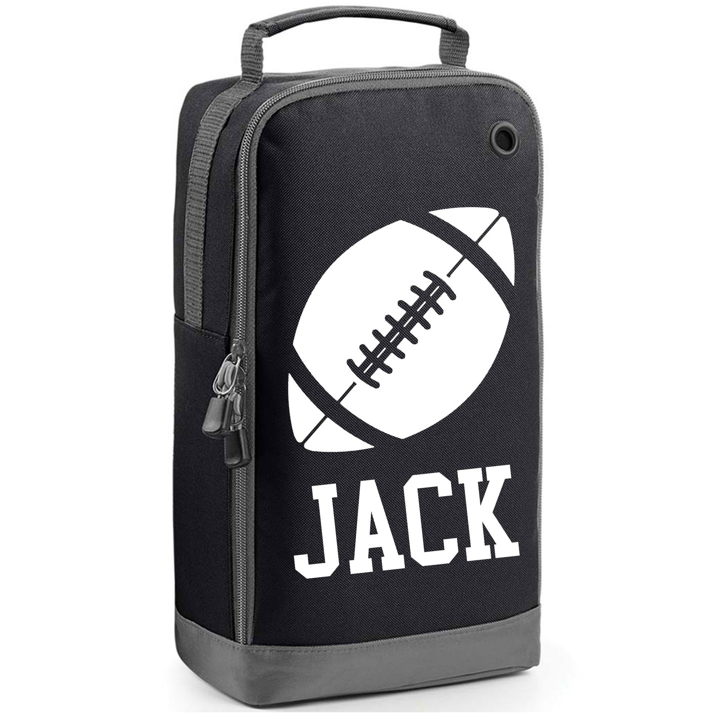 Personalised Rugby/ American Football Boot Bag with Design & Name  - Always Looking Good - Black  