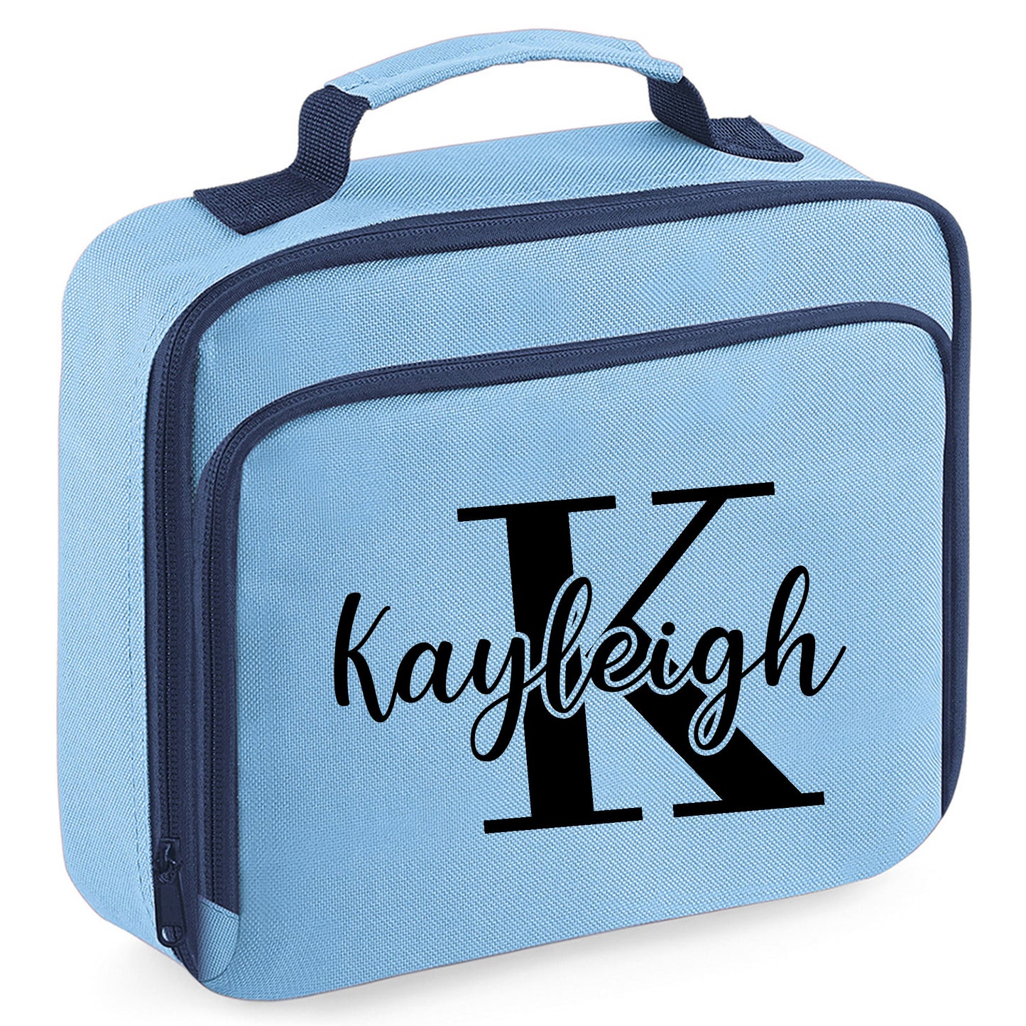 Personalised Lunch Bag with Name Childs School Lunch Box  - Always Looking Good - Blue  
