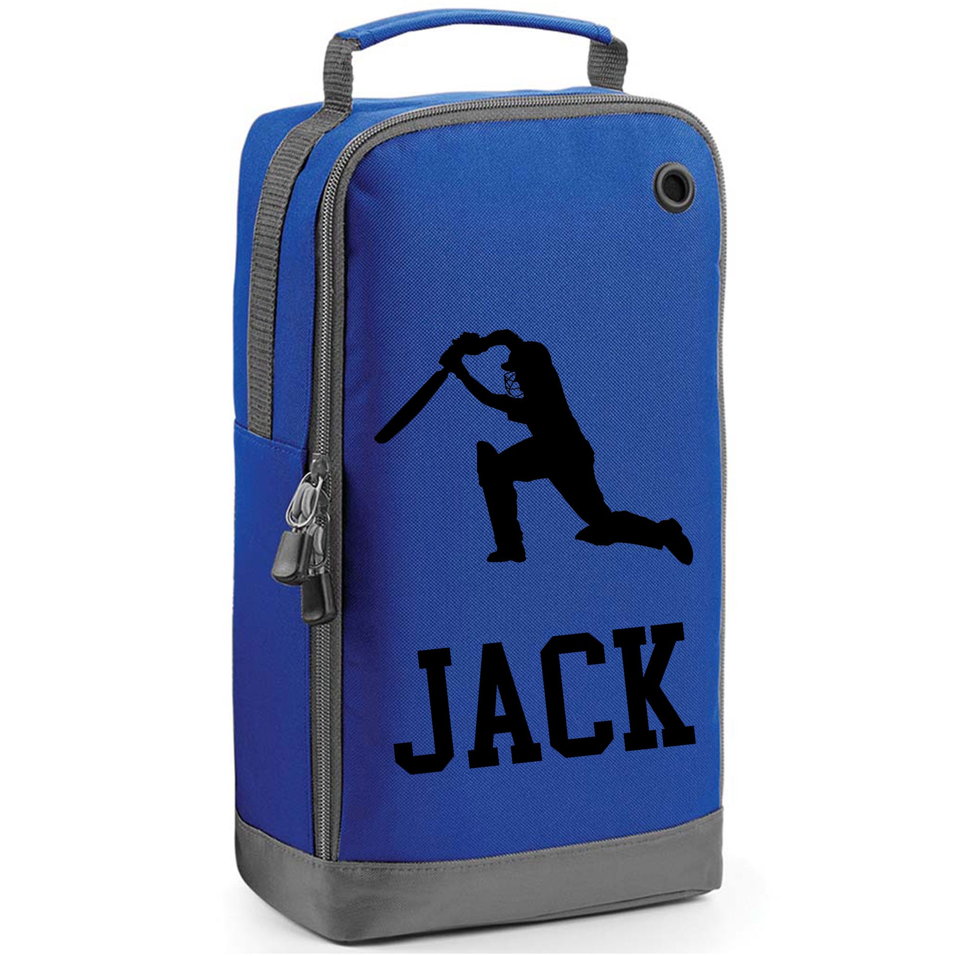 Personalised Cricket Shoe Bag with Design & Name  - Always Looking Good - Royal Blue  