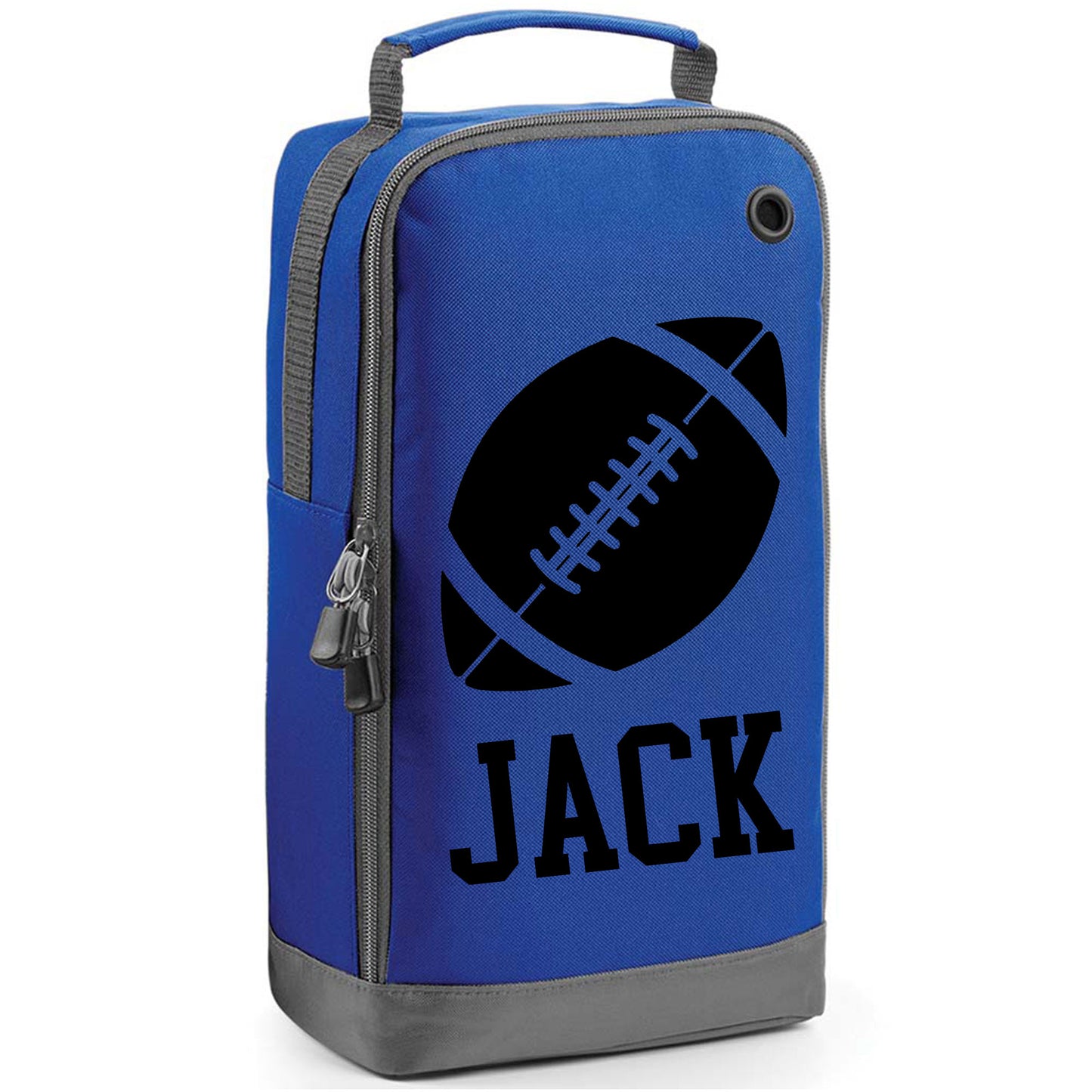 Personalised Rugby/ American Football Boot Bag with Design & Name  - Always Looking Good - Royal Blue  