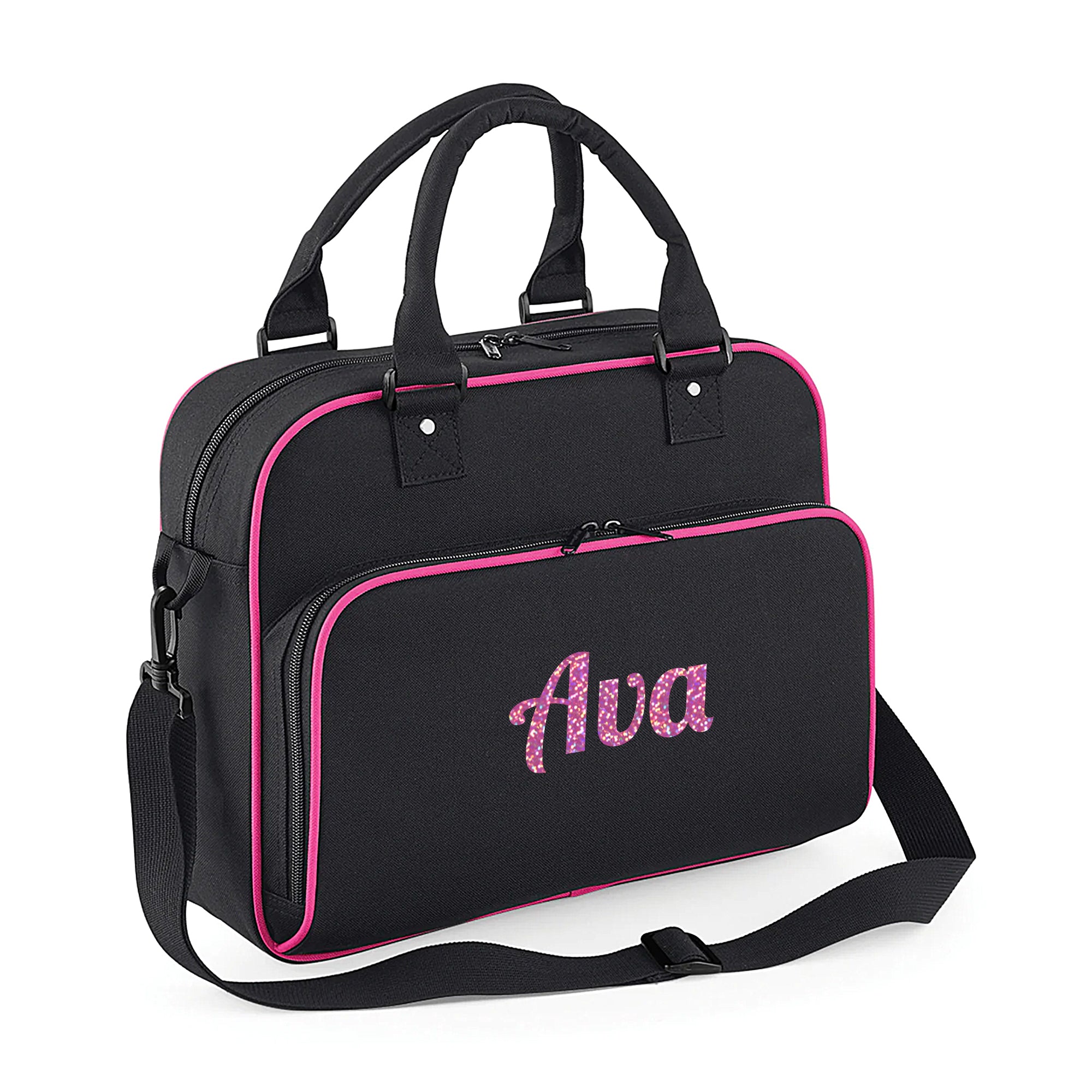 Pink and black gym bag on sale