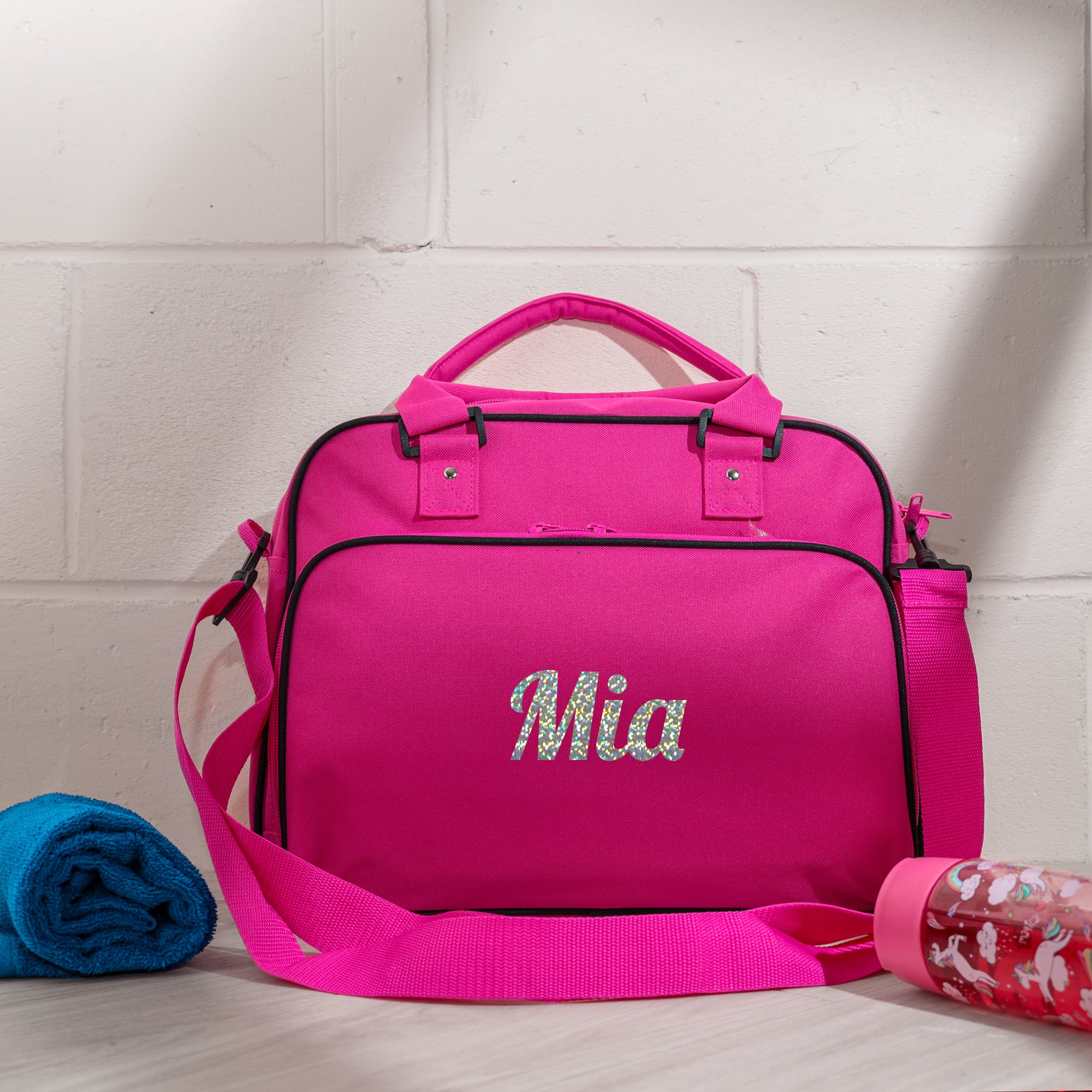 Personalised Girls Sports Bag with Name Swimming Gymnastic School Gym ALG UK