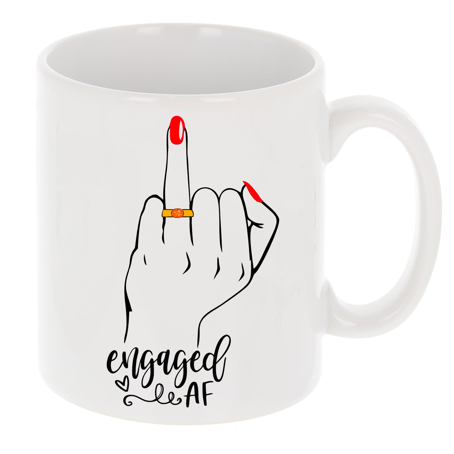 Funny Engagement Gifts Mug And/or Coaster Gift “Engaged AF | Does This Ring Make Me Look Engaged”