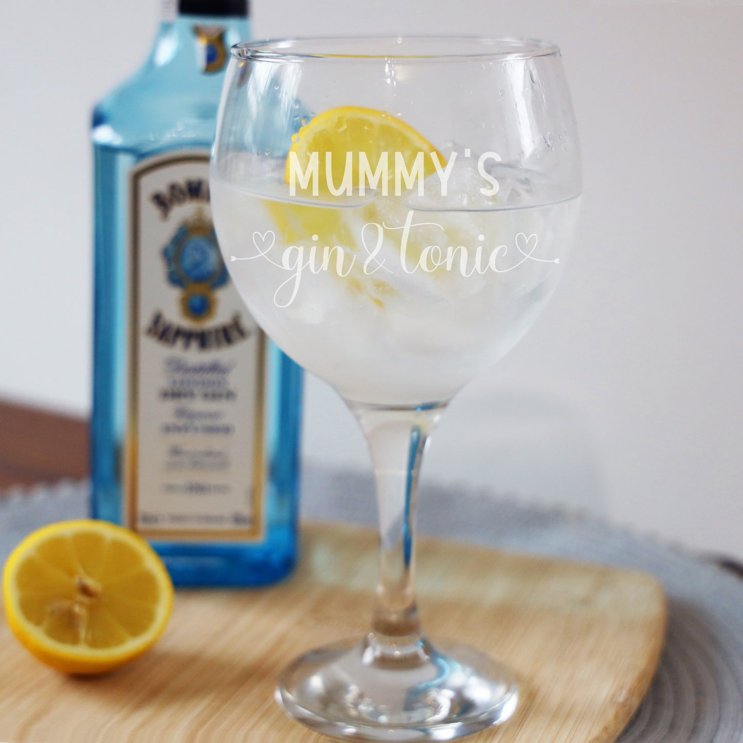 Engraved Personalised Gin Glass | Gin & Tonic Glass with Name