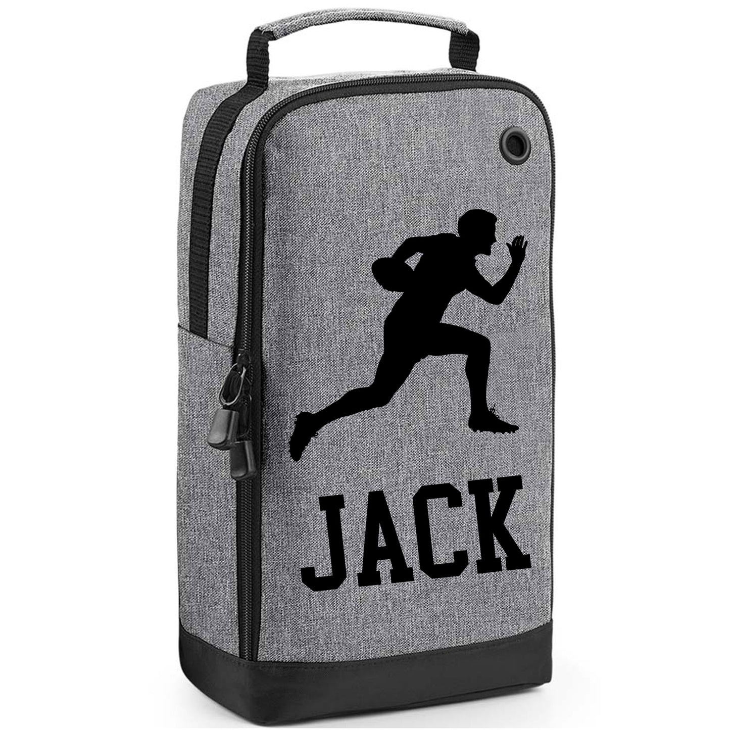 Personalised Rugby/ American Football Boot Bag with Design & Name  - Always Looking Good - Grey  