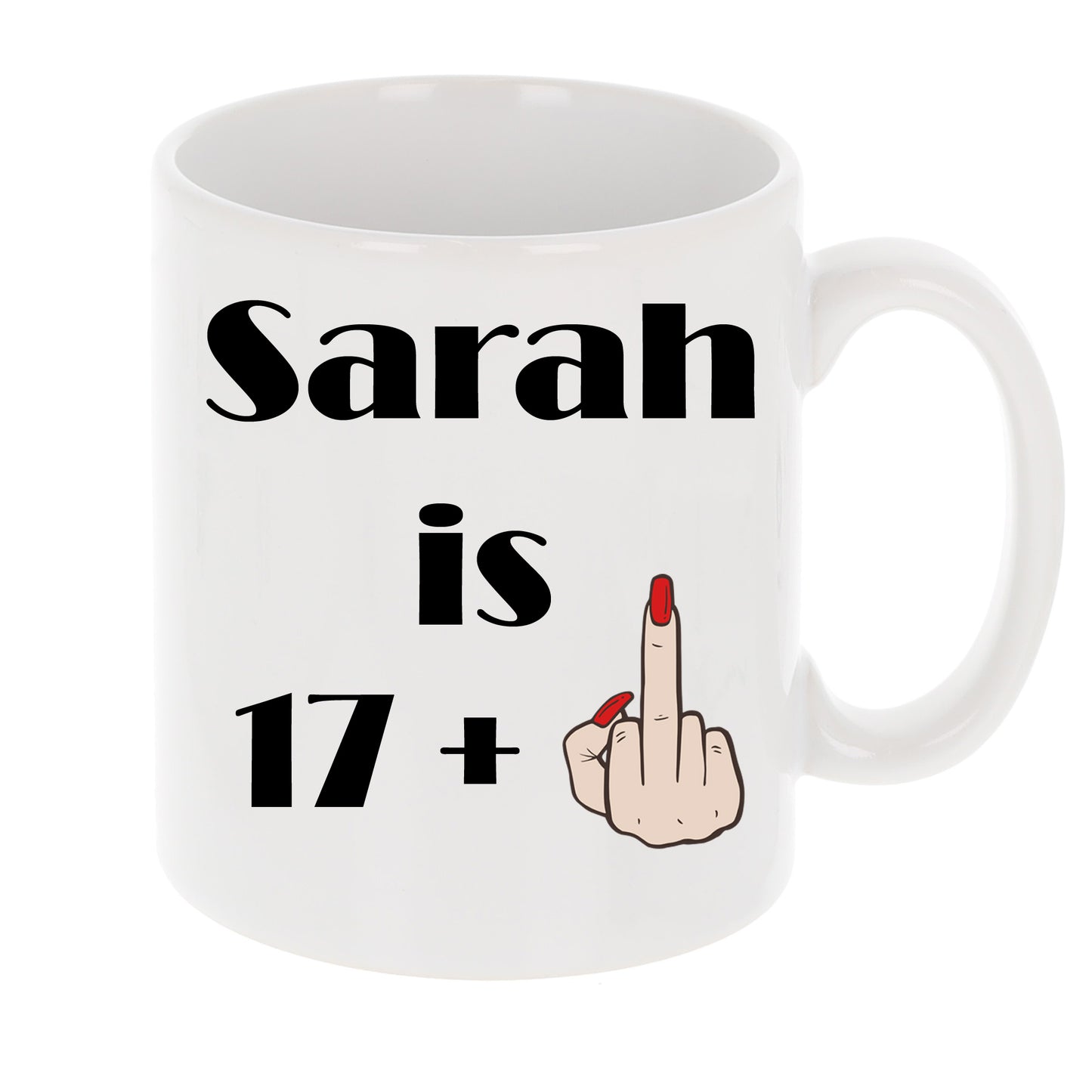 Personalised Middle Finger Mug Birthday Gift Set