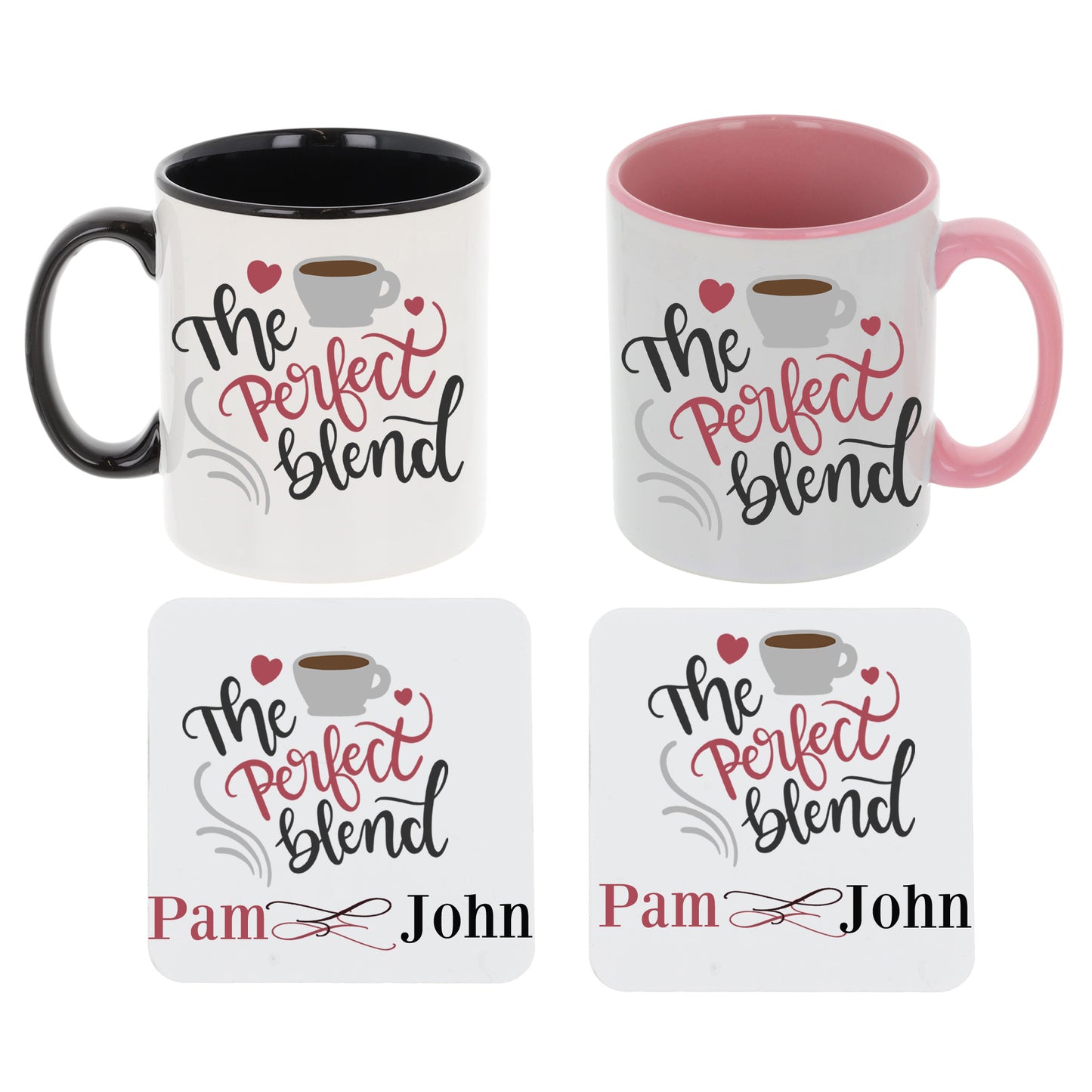 Personalised Perfect Blend Couples Mugs With Names