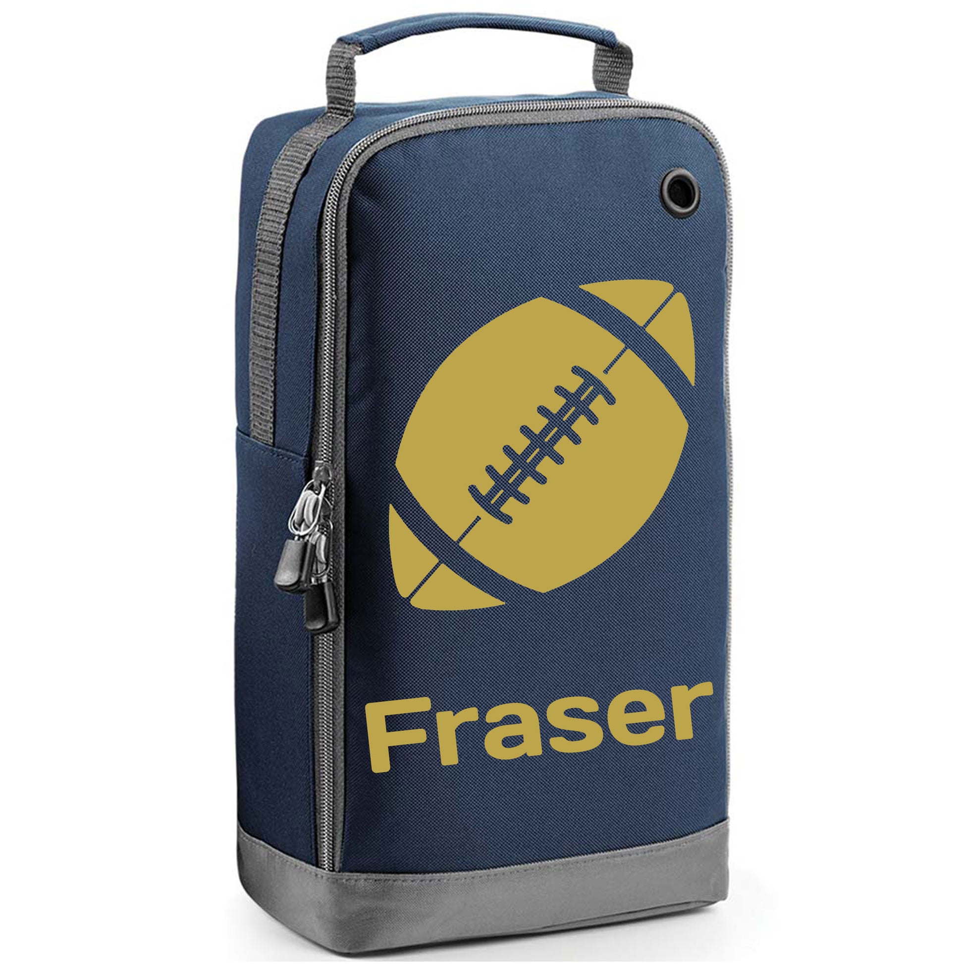 Personalised Rugby/ American Football Boot Bag with Design & Name  - Always Looking Good - Navy  