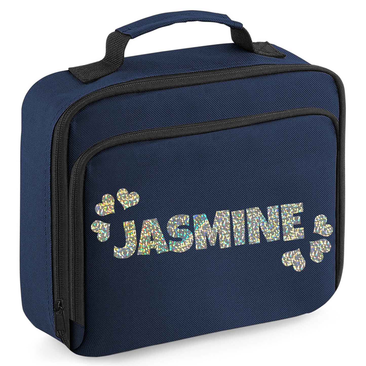 Personalised Lunch Bag with Name & Hearts Childs School Lunch Box  - Always Looking Good -   