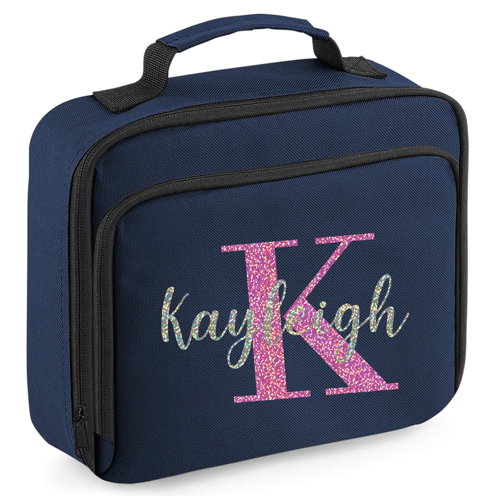 Personalised Lunch Bag with Name Childs School Lunch Box  - Always Looking Good - Navy  