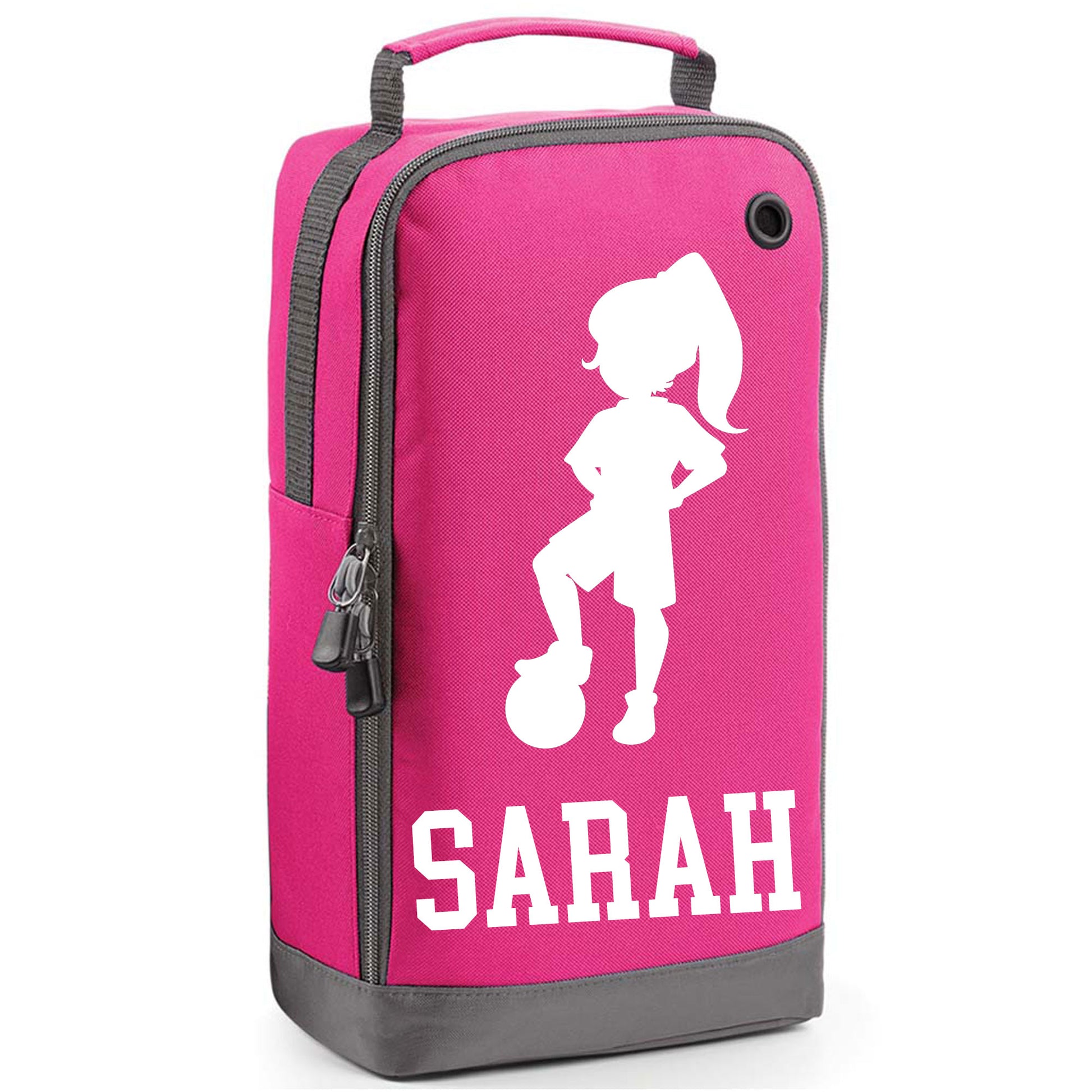 Personalised Football Boot Bag with Design & Name  - Always Looking Good - Pink  