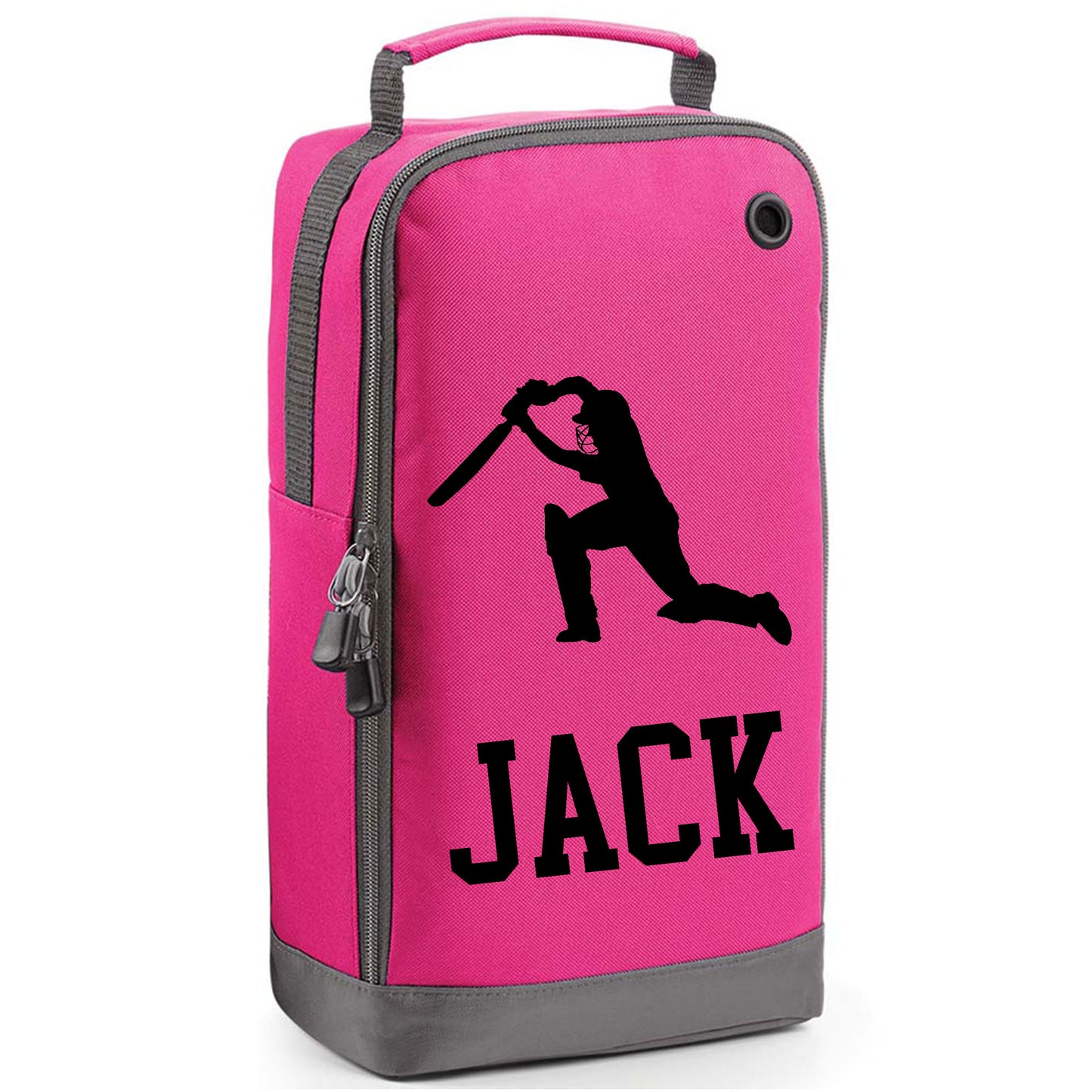 Personalised Cricket Shoe Bag with Design & Name  - Always Looking Good - Pink  