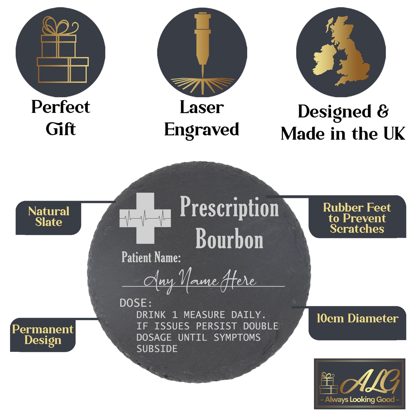 Personalised Prescription Bourbon Glass Gift Set