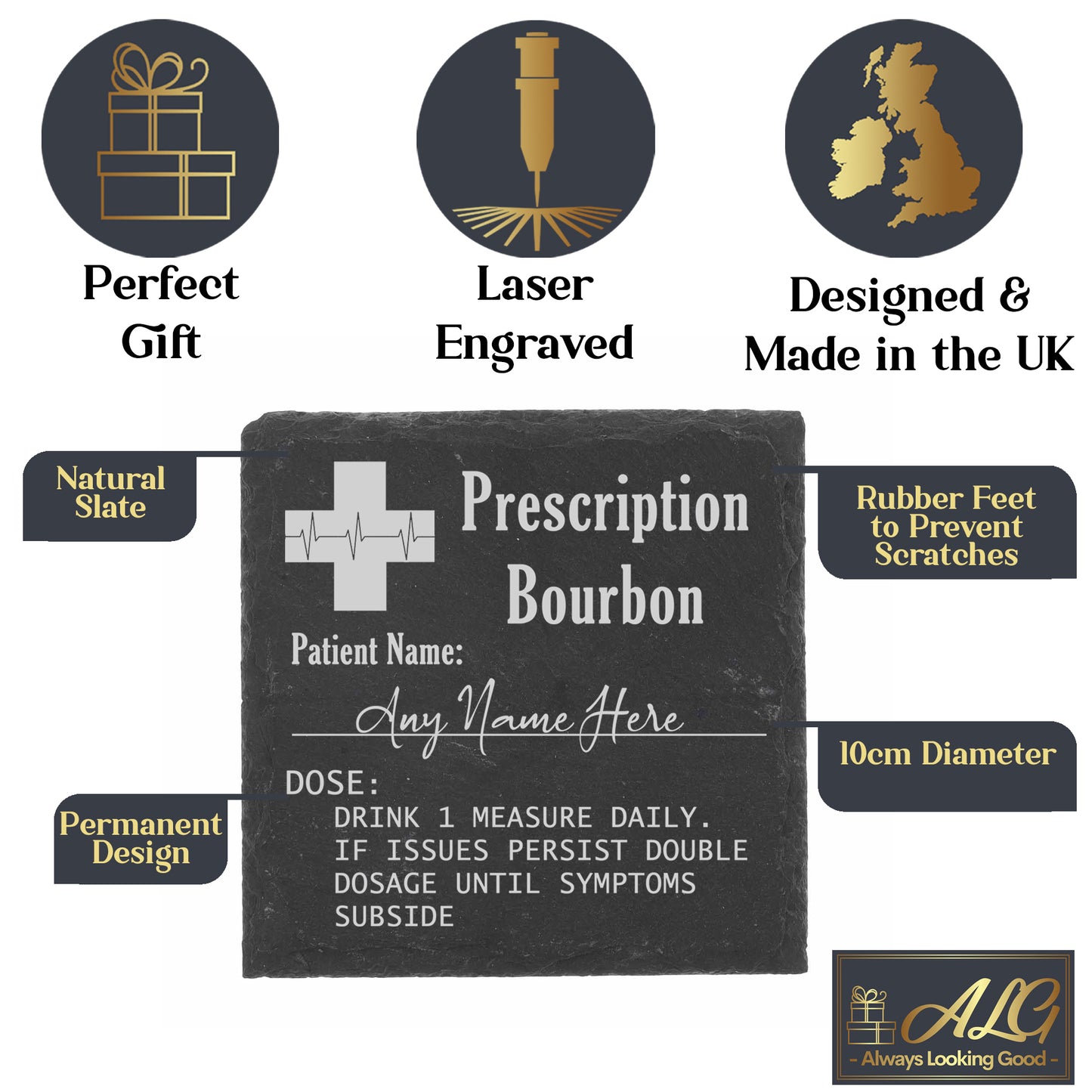 Personalised Prescription Bourbon Glass Gift Set