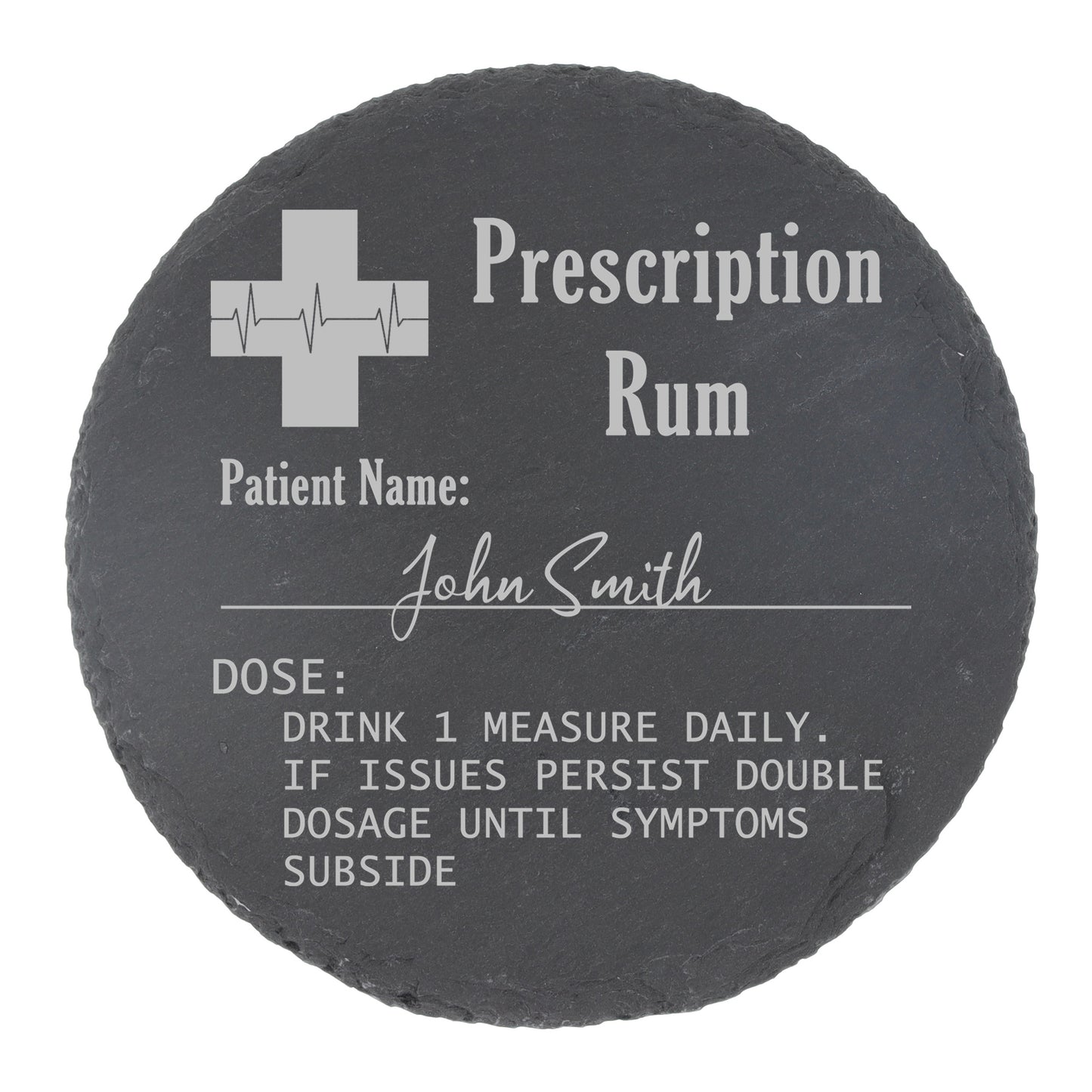 Personalised Prescription Rum Engraved Glass