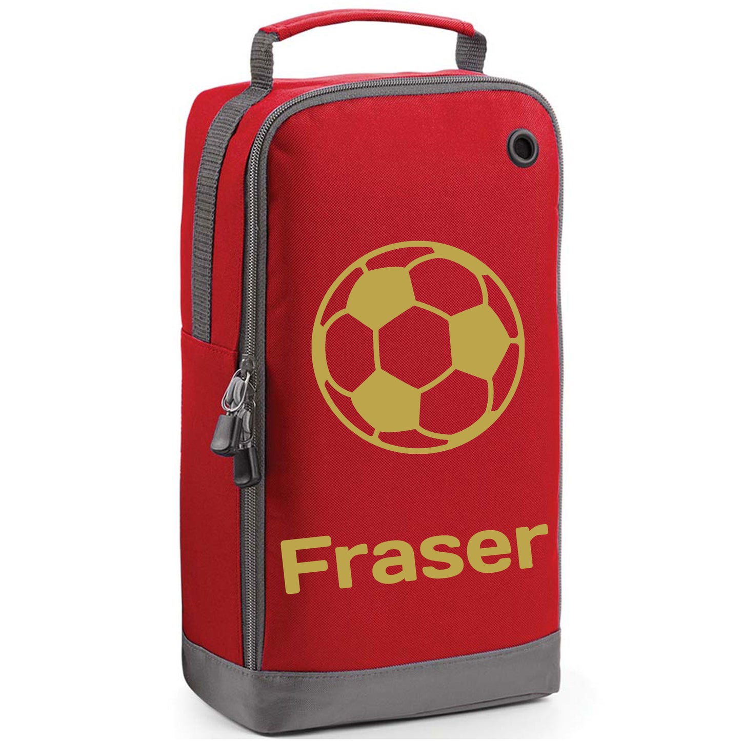 Personalised Football Boot Bag with Design & Name  - Always Looking Good - Red  