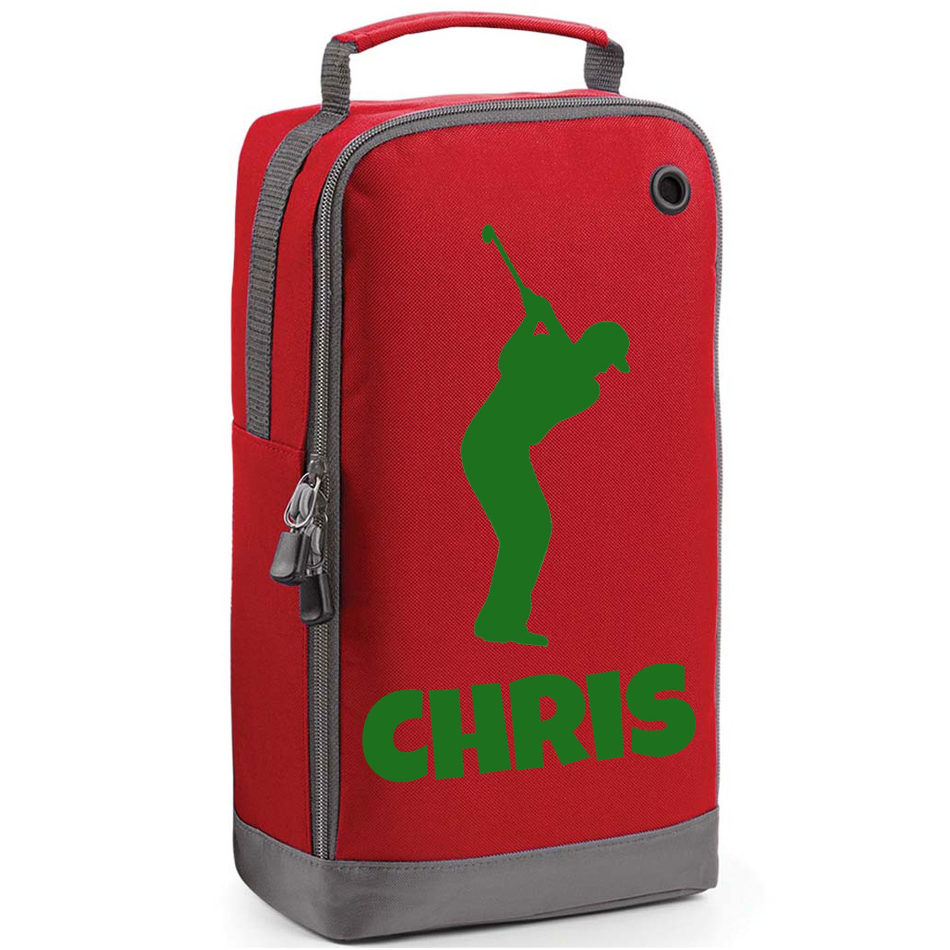 Personalised Golf Shoe Bag with Male Golfer & Name or Initials  - Always Looking Good -   