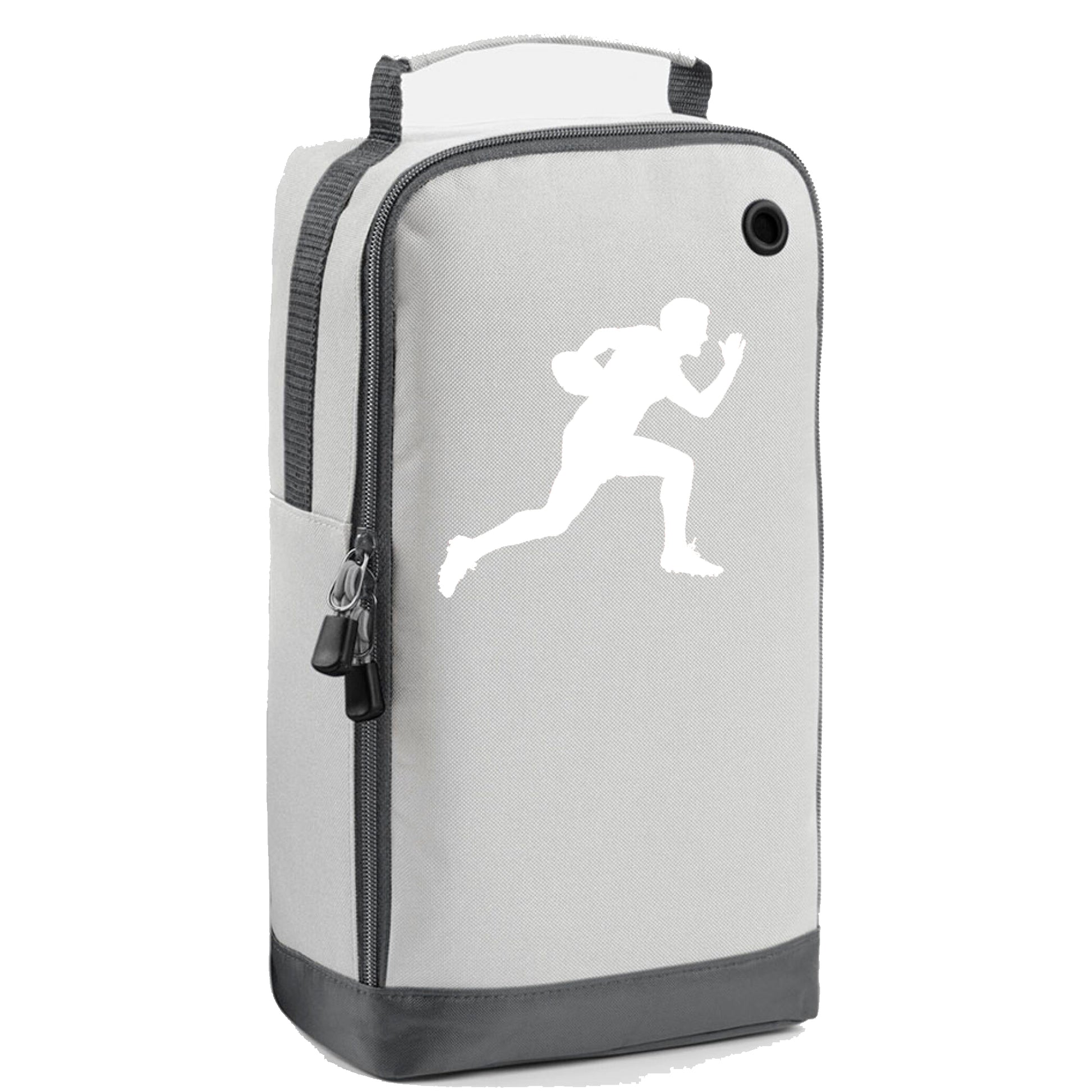 Personalised Rugby/ American Football Boot Bag with Design & Name  - Always Looking Good - Ice Silver  