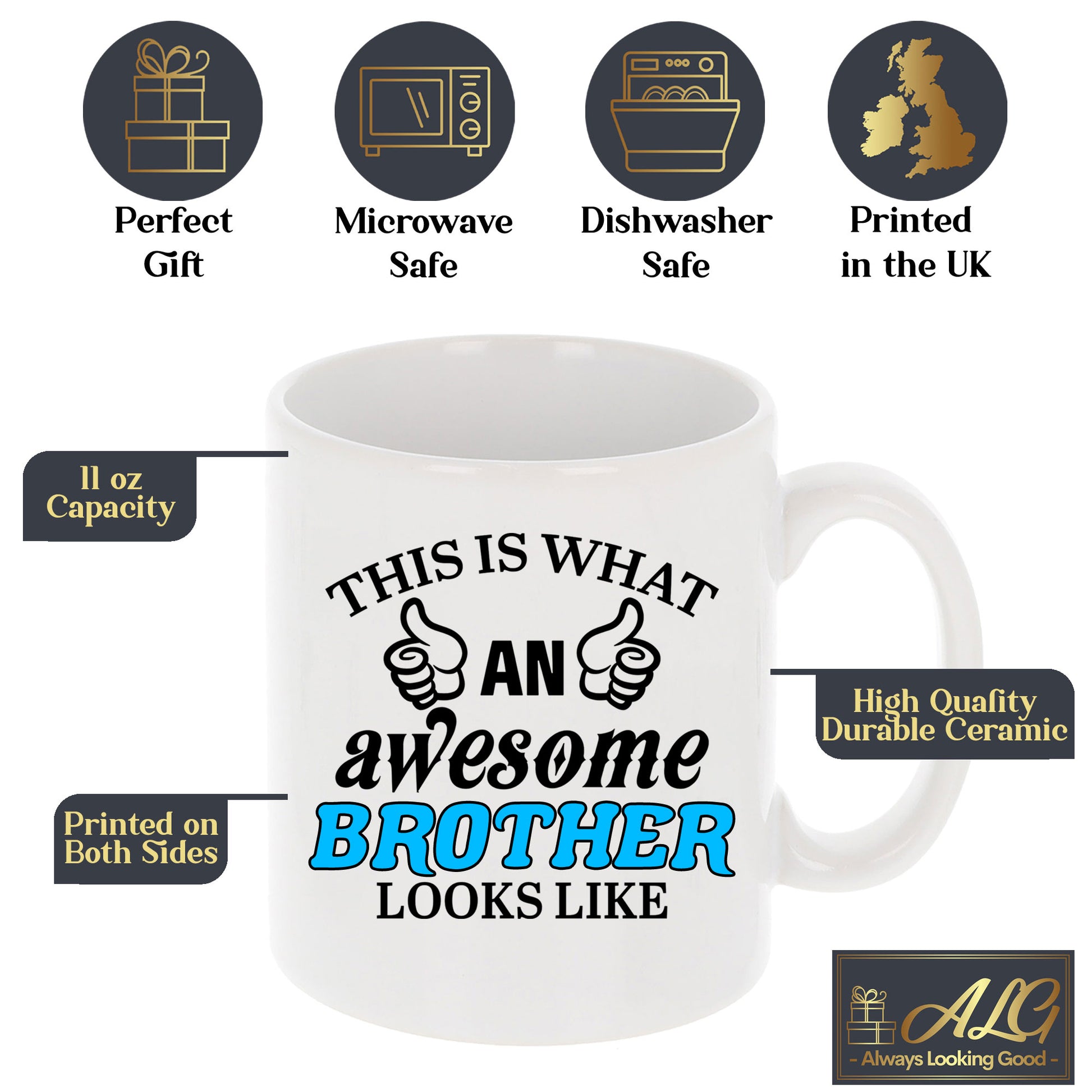 This Is What An Awesome Brother Looks Like Mug  - Always Looking Good -   