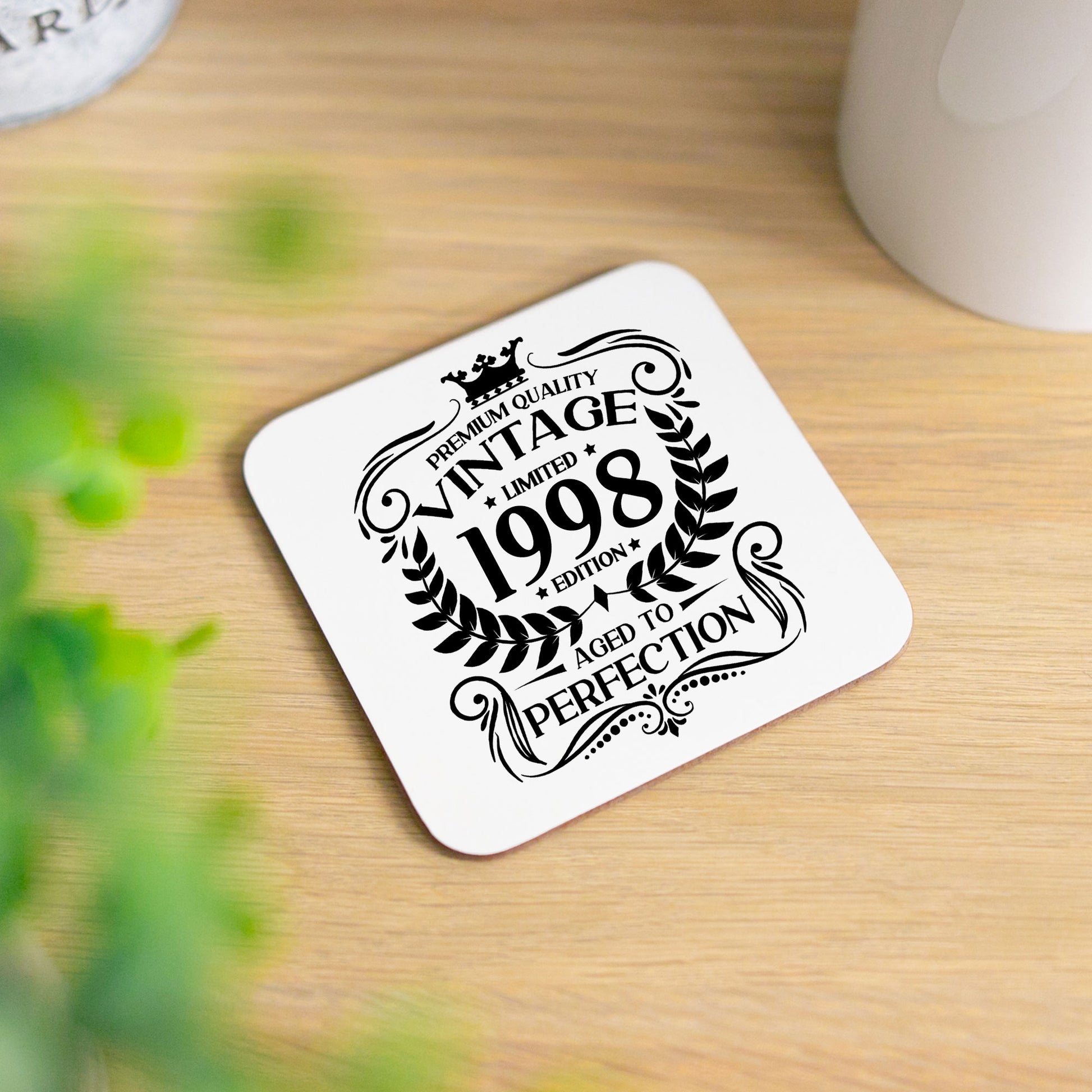 Vintage 1998 25th Birthday Engraved Beer Pint Glass Gift  - Always Looking Good - Glass & Printed Coaster  