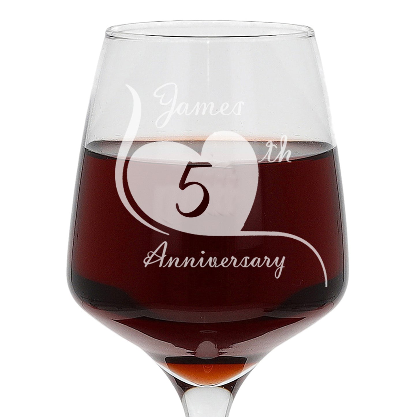 Engraved 5th Wood Wedding Anniversary - Personalised Wine Glass Gift Set  - Always Looking Good -   