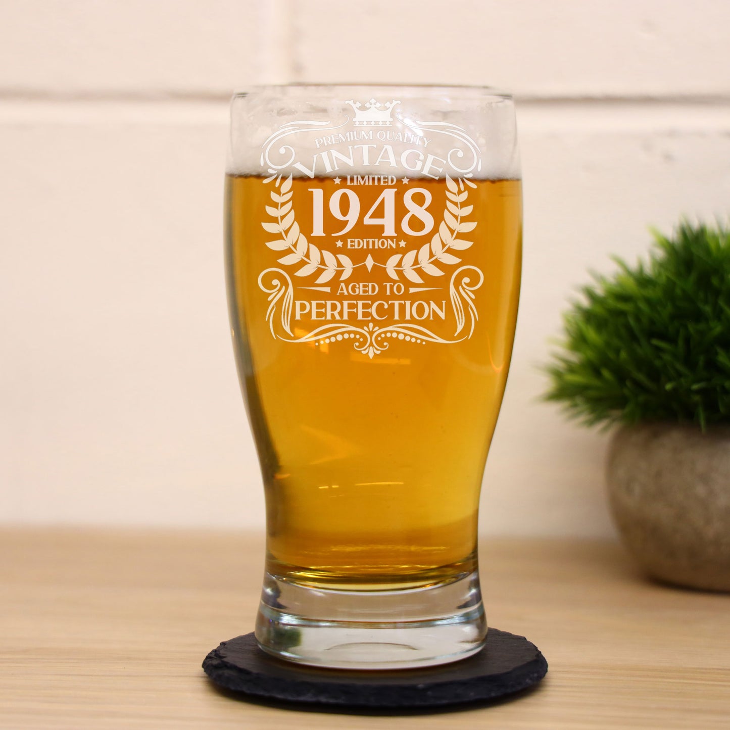 Vintage 1948 75th Birthday Engraved Beer Pint Glass Gift  - Always Looking Good -   